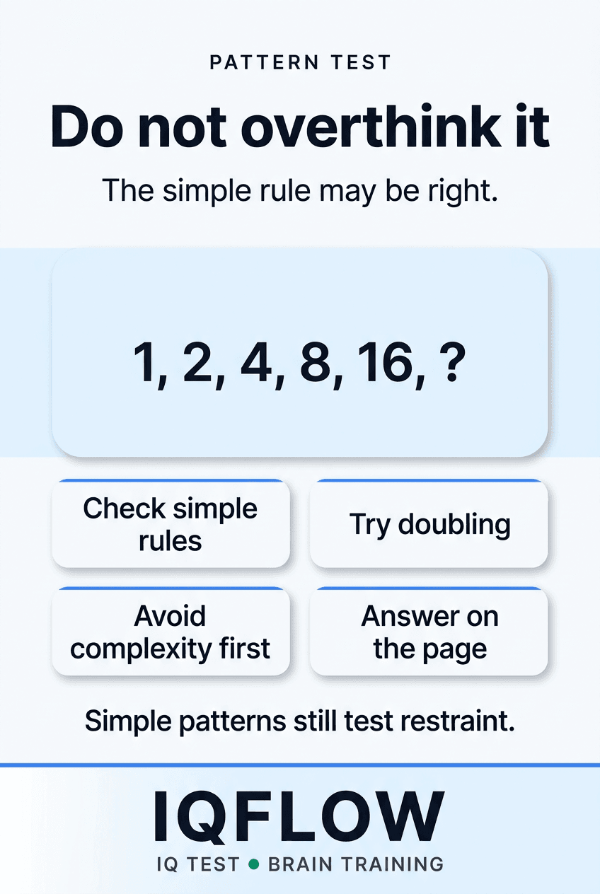IQFlow Pinterest pin with the sequence 1, 2, 4, 8, 16, question mark.